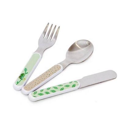 China Sustainable Food Grade Stainless Steel Kids Cutlery Set for sale