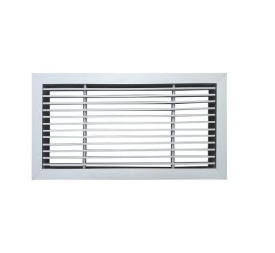 China Aluminum Profile Factory Supply Direct High Wind Square And Linear Diffusers Double Layer Louver Tailpipe for sale