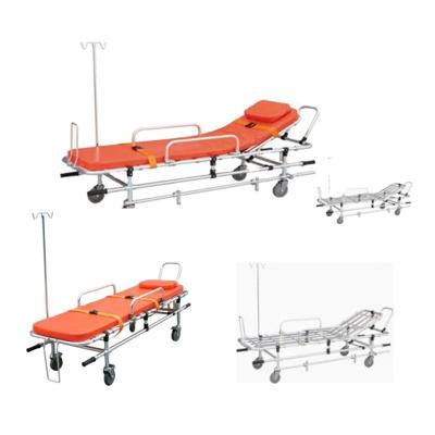 China YS-K012-10 Lightweight Metal First Aid Rescue Ambulance Bed Adjustable Function Patient Stretcher Trolley for sale