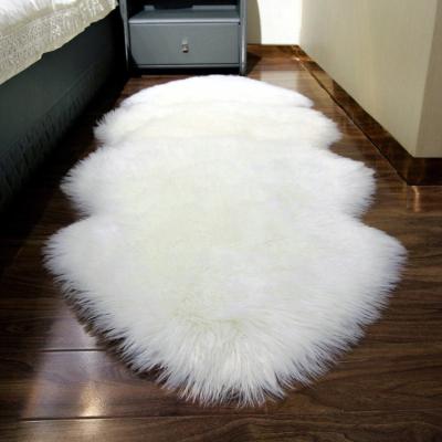 China Long Hair Anti-Slip Acrylic Polyester Pile Synthetic Imitation Sheepskin Rugs, Artificial Faux Fur Throw Blankets, Faux Fur Area Rugs for sale