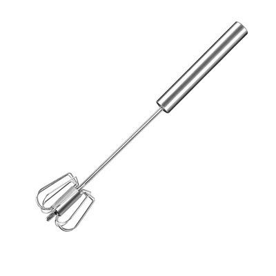 China Rotary Beater Viable Backflow Stainless Steel Kitchen Accessories Beat Hand Push Mixer Semi-automatic Egg Beater for sale