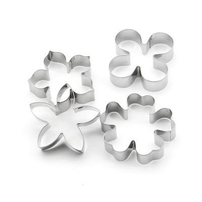 China Disposable DIY Home Kitchen Baking Leaf Geometry Flower Kids Gift Flower Sugar Craft Mold Cookie Cutter Decorating Tools for sale