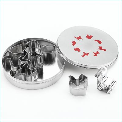 China Child Stainless Steel DIY Cookie Disposable Baking Bulk Cookies Animal Gift Hot Selling DIY Tools Cookies Molds Christmas Cookie Cutter Set for sale