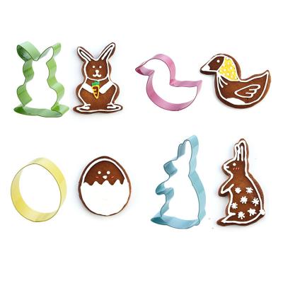 China Child Gift Easter Sunday Stainless Steel Disposable Cookie Baking Animal Cookies Tools DIY Molds Murray Cookie Cutter Set for sale