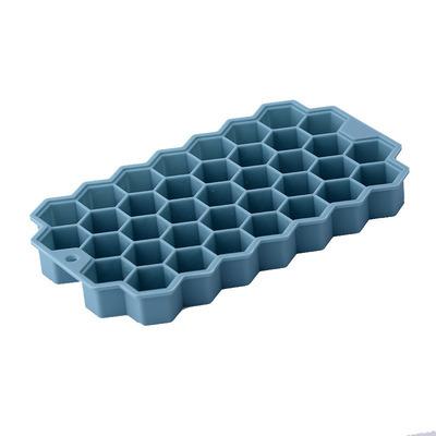 China Sustainable Honeycomb Tray Molds Ice Cube With Cover Square Diamond Shape Silicone Ice Maker Mold Silicone Easy Remove for sale