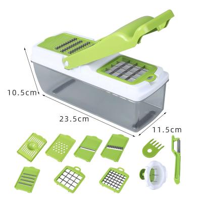 China Viable Kitchen Accessories 12 in 1 Multifunctional Hand Fruit and Vegetable Cutter Food Slicer Vegetable Cutter Tools Slicer for sale