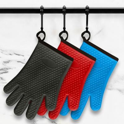 China BBQ Grill Oven Silicone Cotton Mitts For Multifunctional Waterproof Heat Resistant Heat Resistant Kitchen for sale