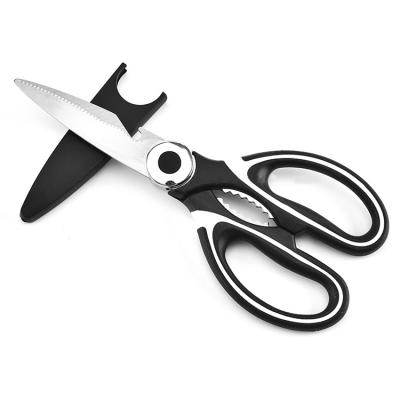 China Wholesale Eco-friendly Multifunctional Kitchen Stainless Steel Ultra Sharp Serving Scissors With Sheath for sale