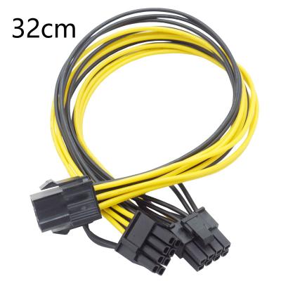 China 32cm tinned copper 6pin bus to dual 6 + 2pin public computer graphics card power line 6p to dual 8p graphics card one-in-two power supply expa for sale