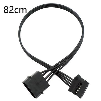 China 82cm Tinned copper D terminal 4 pin to SATA serial port hard disk power port ide cable to SATA linear extension cable for sale