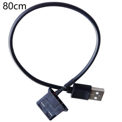 China PVC 80cm Computer Fan USB Interface to Pin ide4 Interface Adapter Cable Chassis Fan Power Cable Computer Fan Retrofit Cable for sale