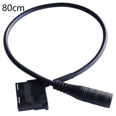 China PVC 80cm female computer fan interface power line dc5521 interface to pin ide4 computer fan interface modification line for sale