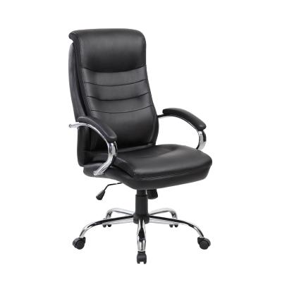 China Wholesale High Back Comfortable Office Furniture PU Office Leather Ergonomic Rotation Chair Boss Chair for sale