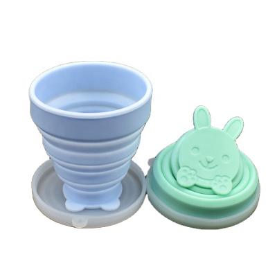 China New Next Viable 200ml Silicone Resin Baby Drinking Water Collapsible Folding Slot Cups Menstrual Beer Wine Travel Cup With Lid for sale