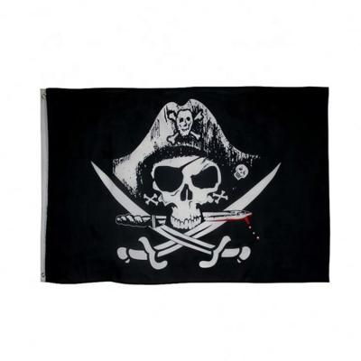 China Custom Large Decoration Flag 3*5ft 75D Polyester Silk Printing Pirate Flag For Decoration for sale