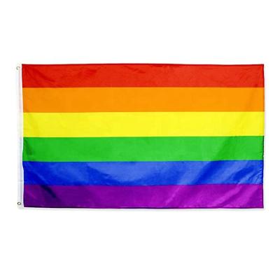 China Custom Decoration Pride Flag Gay Pride Rainbow Flag 3x5Fts LGBT Rainbow Flags Hot Selling Custom Banner for sale