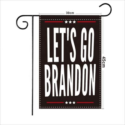 China Festival New Upcoming 600D 12*18 Double Sided Inch Polyester Let Us Go Brandon Trump Garden Flag for sale