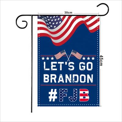 China Wholesale Festival Style 600D 12*18 Multi Inch Single Sided Polyester Let Us Go Brandon Trump Garden Flag for sale