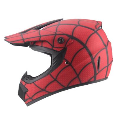 China Hot Selling ABS Full Face Spiderman Decals Motorbike Motorcycle ATV Adult Helmets for sale