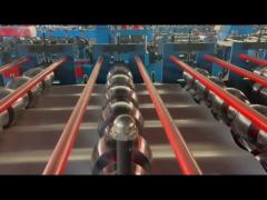 Double layer glazed tile and trapezoid roll forming machine