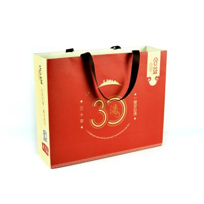 China Recycled Materials Custom mixed color cardboard shopping bags Free design solid shopping bag for sale