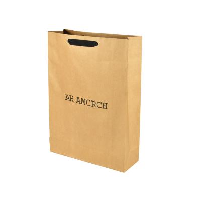 China Recycled Materials Low Price Factory Supply Logo Printed Brown Kraft Paper Bag Food Shopping Luxury Gift Paper Bags With Handle for sale