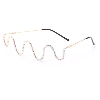 China 2022 New Trend Metal Decorative Frame Rock Fashionable Creative Custom Decorative Glasses for sale