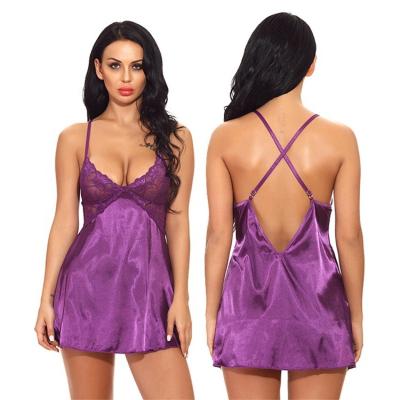 China Wholesale Women's Sleepwear Silk Satin Lace Four Piece Pajamas Set Short Women Sexy Lingerie Nightgown Set Set Silk Pajamas for sale