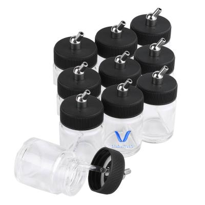 China LinhaivetA Glass Airbrush Snorkel Double Action Jar Glass Airbrush Bottles Mini Airbrush Gun Machine Parts for sale