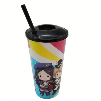 China Wholesale outdoor travel 16oz take away plastic reusable coffee cup mug with lid for sale