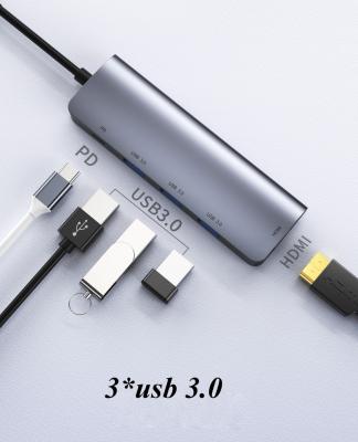 China New laptop style 5 in 1 type c hub usb 3.0 hdtv palladium multi hub hot sale for sale