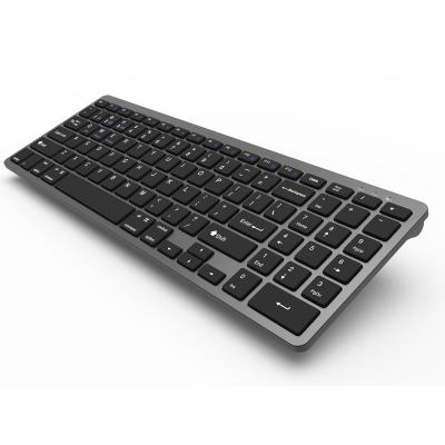 China 2021 New Style Three Tooth Keyboard Ultra Thin Blue Tooth Keyboard Ultra Thin Rechargeable 2.4G Wireless Keyboard for sale