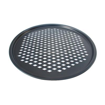 China Viable Wholesale Baked Round Tray Kitchn Tool Pizza Stainless Steel Pizza Pans for sale