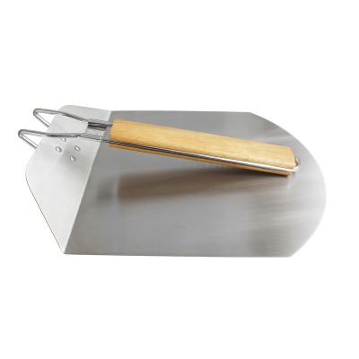 China Stainless Steel Pizza Peel Peel Paddle With Folding Wooden Handle for sale