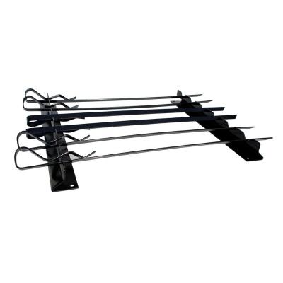 China Easily Cleaned Carbon Steel Iron Barbecue Kebab Rack With 6 Flat Skewers for sale