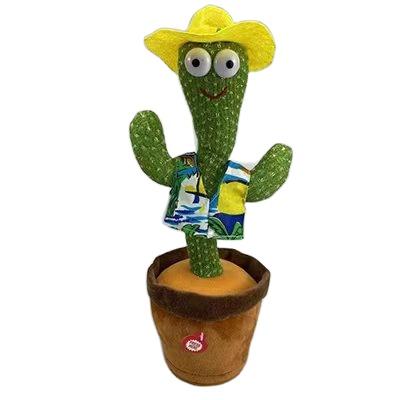 China Sing Hawaii Dropshiping twisting plush Toy Cactus Sing and dancing Cactus Toy Dancing for sale