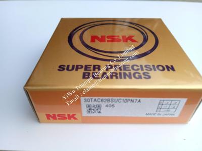 China NSK ball screw bearing ,  Precision angular contact ball bearing 30TAC62BSUC10PN7A , 30TAC62BSUC10PN7B for sale