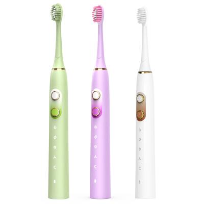 China Inductive Charging & USBcharging Rechargeable Electric Toothbrush Whitening Sonic Toothbrush for Adults with 5 Modes, 2 Brush Heads for sale