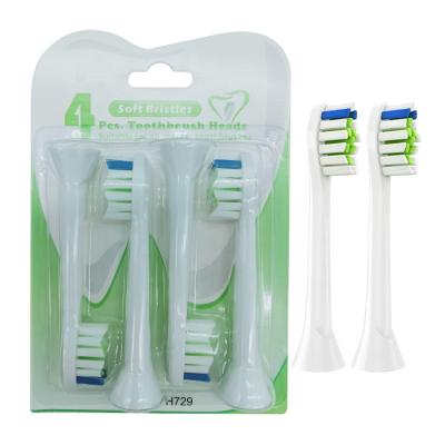 China Household Factory Wholesale Price 4 pcs Replaceable Electric Sonic Toothbrush Heads HX6064 for sale