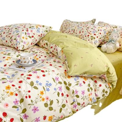 China Folded Home Textil set 100%cotton Printed 133x72 bedding set for 4pc or 3pc for sale