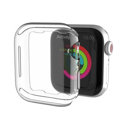 China Amazon HD Waterproof Durable Warm Global Clear TPU Transparent Soft Case Protector For Apple Watch 7 Series 41mm 45mm for sale