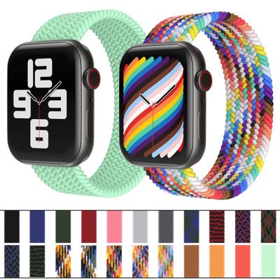 China Factory Best Selling Fabric Iwatch 7 6 5 4 Smart Watch Elastic Braided Solo Nylon Woven Knit Strap For Smart Watch Band Apple for sale