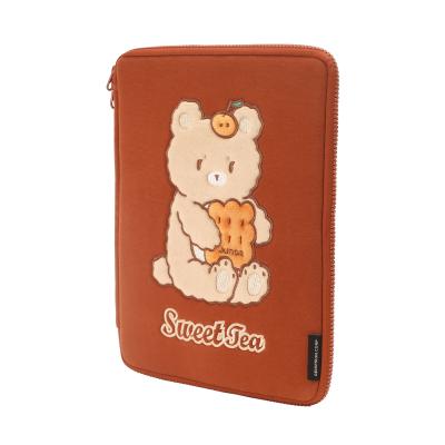 China Nbear 11inch Unique Cute Custom Cotton Korea Brown Laptop Cases Sleeve Ladies Laptop Shockproof Bags For Computers for sale