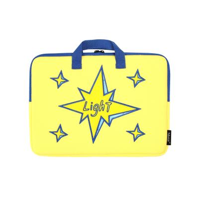 China Nbear 13inch Quality Fashion Ladies Laptop Sleeve Yellow Custom Case Single Height Cute Cotton Laptop Bag Shockproof Pocket for sale