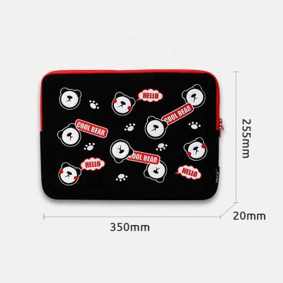 China Nbear 13inch Korea Logo Designer Unique Hot Sell Custom Laptop Tablet Sleeve Filter Frame Custom Cotton Female Pouch For Men for sale