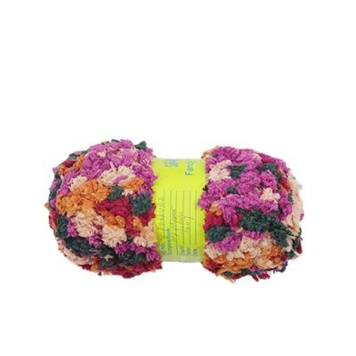 China Factory Shanghai SMB Yarn Wholesale Fancy Yarn Butterfly Yarn Good Quality 100% Polyester Fancy Pom Pom Soft Bulky Blankets Hand Knitting Yarn for sale