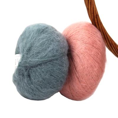 China Anti-bacteria mohair yarn hand knitting yarn factory direct sale mohair wool-acrylic blended yarn for knitting sweater for sale