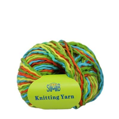 China Factory New Design Fancy Yarn Wave Eco-Friendly Wholesale Popular Baby Acrylic Yarn SMB Fancy Yarn For Hand Knitting for sale