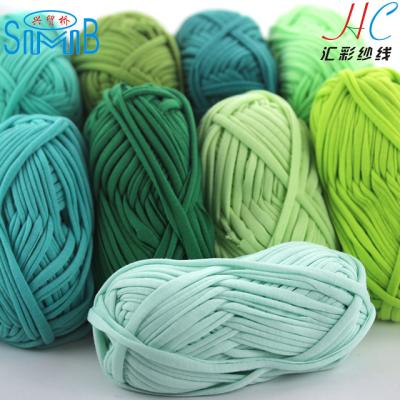 China New Arrival Chat 100% SMB Polyester Fabric Fantasy Fabric T-shirt Yarn For Hand Knitting for sale