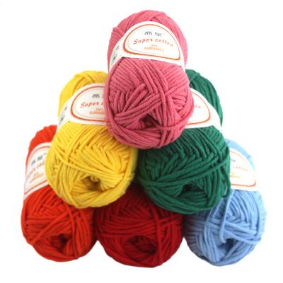 China New Style 7ply 50g Anti-bacteria Milk Cotton Crochet Ball Acrylic Blended Hand Knitting Yarn Suitable For Toy Weaving And Knitting Sweaters for sale